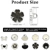 40Pcs 10 Styles 1-Hole Alloy Shank Buttons BUTT-CJ0001-07-2