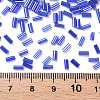 Transparent Colours Luster Glass Bugle Beads SEED-N005-001-A02-4