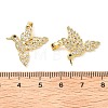 Brass Micro Pave Clear Cubic Zirconia Pendants KK-G533-07E-G-3