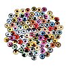 Printed Transparent Glass Cabochons GL-CBAA22A-12-3