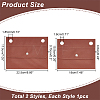 WADORN 2Pcs 2 Styles PU Imitation Leather Bag Organiser Inserts DIY-WR0002-86-2