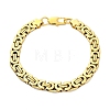 304 Stainless Steel Byzantine Chain Bracelets for Women Men BJEW-R018-22G-01-2