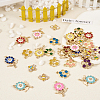  36Pcs 18 Styles Alloy Enamel Pendants ENAM-TA0001-62-6