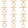   12Pcs 6 Styles Brass Toggle Clasps KK-PH0006-45-1