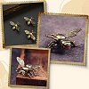 4Pcs Alloy Bees Display Decorations DJEW-SP0001-36-7