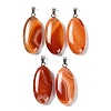 Dyed & Heated Natural Red Agate Pendants GG-CBACB71-01P-08-1