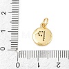 Brass Micro Pave Clear Cubic Zirconia Charms CU-CBA56CE-12G-P-3