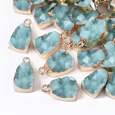 Druzy Resin Pendants RESI-S383-010-A01-1