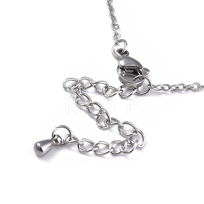 304 Stainless Steel Cable Chain Necklaces NJEW-I236-04P-1