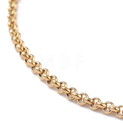 304 Stainless Steel Rolo Chain Slider Bracelet Making AJEW-JB01116-03-1