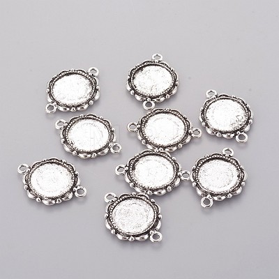 Tibetan Style Cabochon Connector Settings TIBE-A21547-AS-FF-1