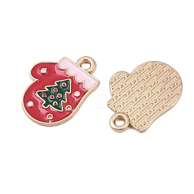 Christmas Alloy Enamel Pendants FIND-I067-02KCG-08-1