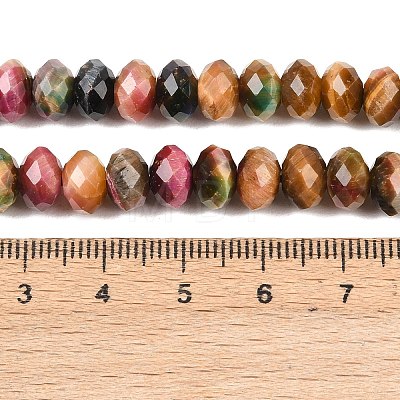 Natural Tiger Eye Beads Strands G-C259-A46-5x8mm-1