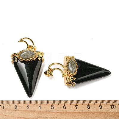 Natural Obsidian Big Pendants G-F639-06E-G-1