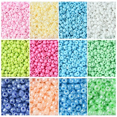 12 Colors Mixed Style Glass Seed Beads Sets SEED-YW0002-58-1