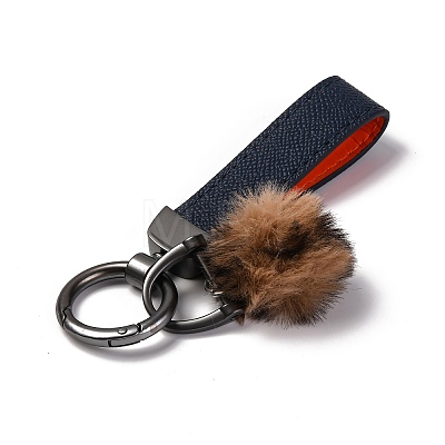 Plush & Imitation Leather Keychain KEYC-K023-01B-04-1