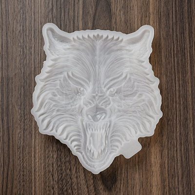 Wolf Head DIY Silicone Molds AJEW-D052-03-1