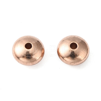 Flat Round Brass Spacer Beads KK-J204-02RG-1