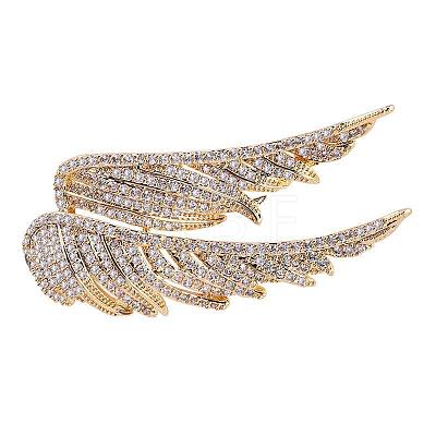 Wings Alloy Rhinestone Brooch PW-WGBC78E-01-1