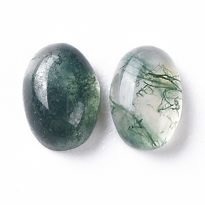 Natural Moss Agate Cabochons G-F697-E01-1