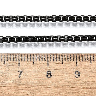 304 Stainless Steel Box Chain Necklaces X-NJEW-P244-01B-1