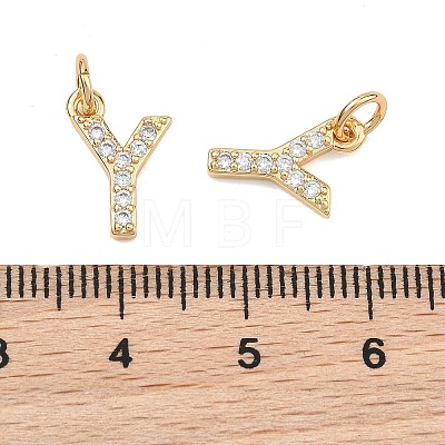 SHEGRACE Brass Micro Pave Clear Cubic Zirconia Pendants XGRQ29617-394G-Y-1