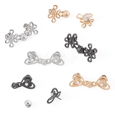 6Pcs 6 Styles Chinese Knot Alloy Adjustable Jean Button Pins FIND-TA0010-52-1