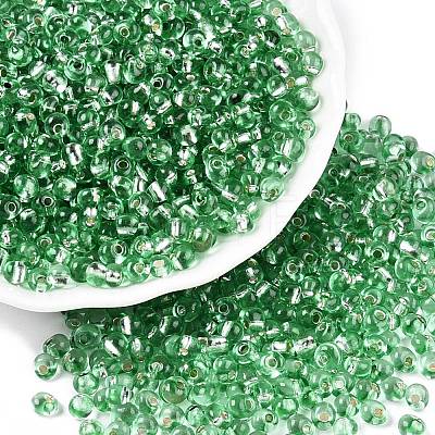 6/0 Baking Paint Transparent Glass Seed Beads SEED-N006-06K-1