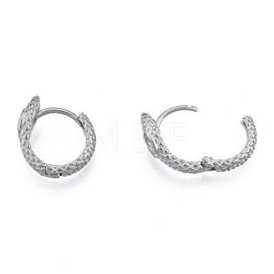 304 Stainless Steel Hoop Earrings Findings STAS-N092-191-1