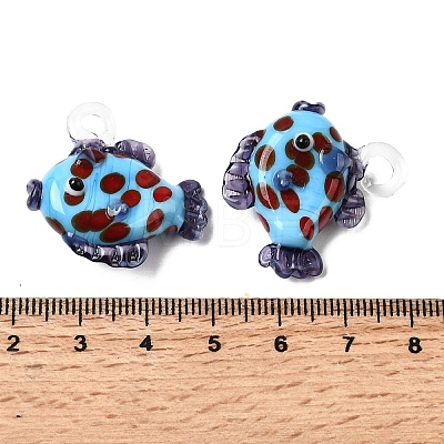 Handmade Lampwork Pendants LAMP-B035-01C-17-1