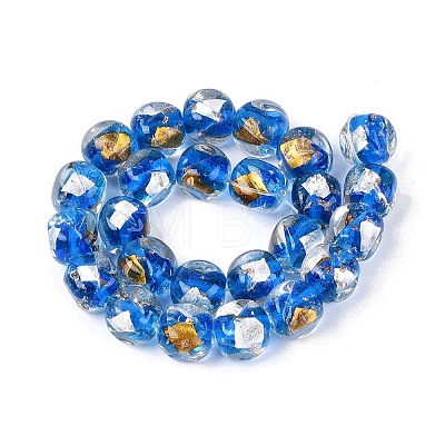 Handmade Gold & Silver Foil Glass Beads FOIL-Q003-01D-1