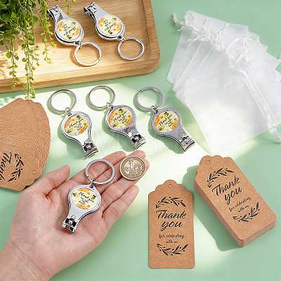60Pcs Carbon Steel & Resin Nail Clipper Keychain MRMJ-WA0001-10A-1