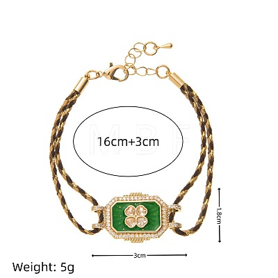 Brass Pave Cubic Zirconia Link Bracelets FS-WG0CA3D-01-1