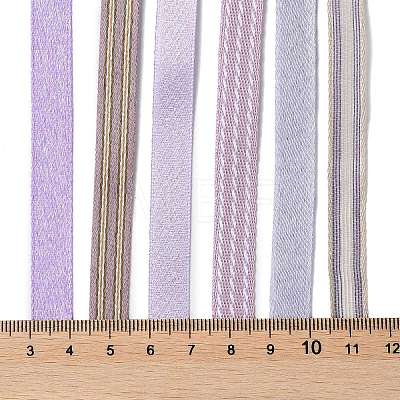 18 Yards 6 Styles Polyester Ribbon SRIB-Q022-B06-1