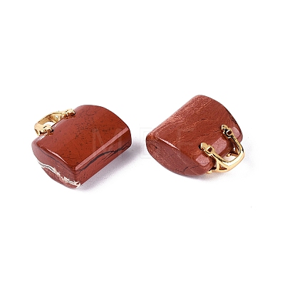 Natural Red Jasper Pendants G-Q602-01G-04-1