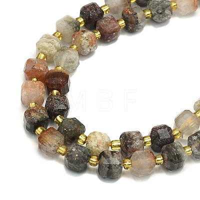 Natural Lodolite Quartz  Beads Strands G-I376-D89-01-1