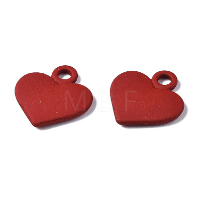 Spray Painted Alloy Charms PALLOY-S133-005B-RS-1