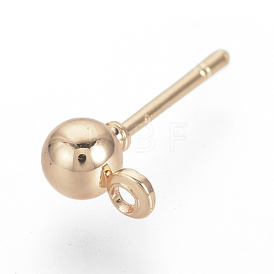 Iron Ball Stud Earring Findings LS-X-KK-R071-09RG-1