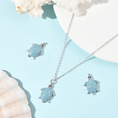 SHEGRACE Brass Synthetic Turquoise Pendants XGRQ5K404-840P-1