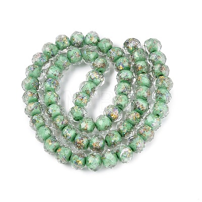 Handmade Foil Glass Beads FOIL-Q001-02C-1