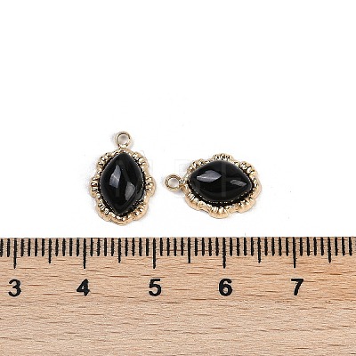 Natural Black Onyx(Dyed & Heated) Oval Charms STAS-I325-144G-01-1