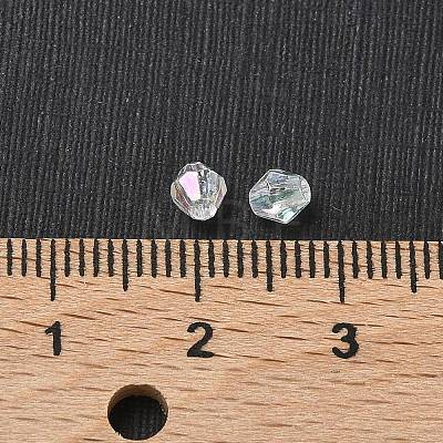 Bicone AB Color Plated Eco-Friendly Transparent Acrylic Beads TACR-A003-4mm-22-1