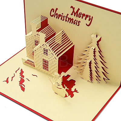 3D Pop Up Paper Greeting Card AJEW-P124-A02-1