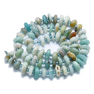 Natural Flower Amzonite Beads Strands G-K245-H05-01-1