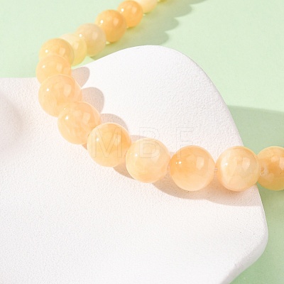 Natural Yellow Jade Graduated Beaded Necklaces GG-CBAA808-01P-1