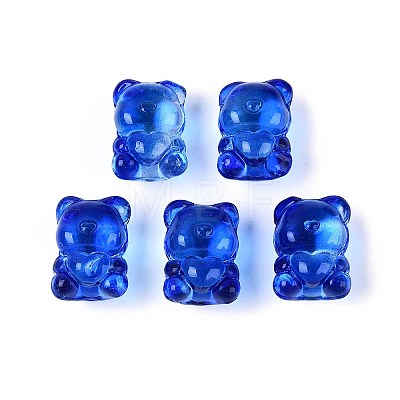 Baking Paint Transparent Glass Beads DGLA-N018-02B-1