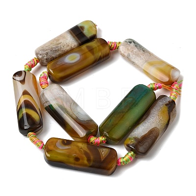 Natural Yellow Agate Beads Strands G-H342-B02-01-1