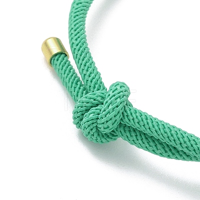 Adjustable Nylon Round Milan Cord Slider Bracelet Making FB-H001-01G-11-1