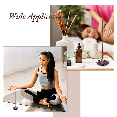 60Pcs Alloy Lotus Incense Burner Holder AJEW-DC0003-91A-1