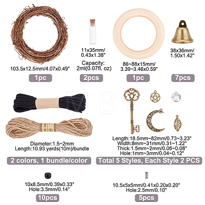 AHADERMAKER DIY Bell Jewelry Kits DIY-GA0005-06-1